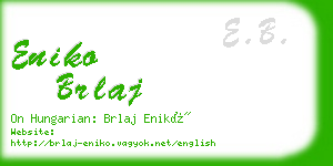 eniko brlaj business card